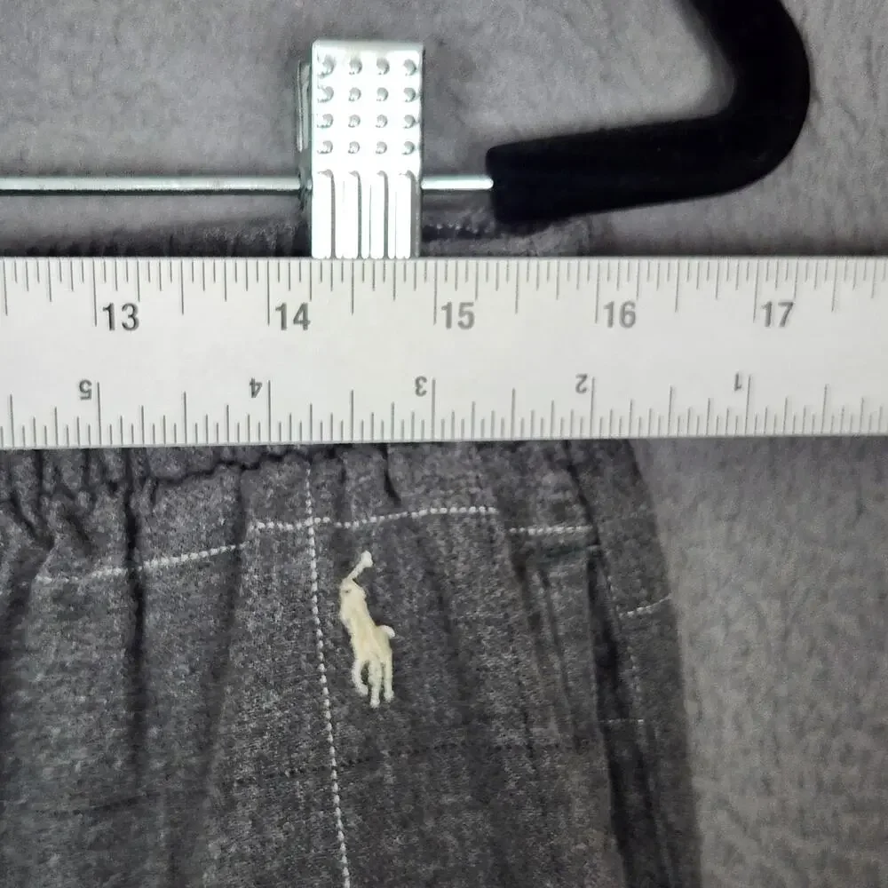 Polo Ralph Lauren Pajama Pants Mens XL Gray Cotton Plaid Lounge Sleepwear